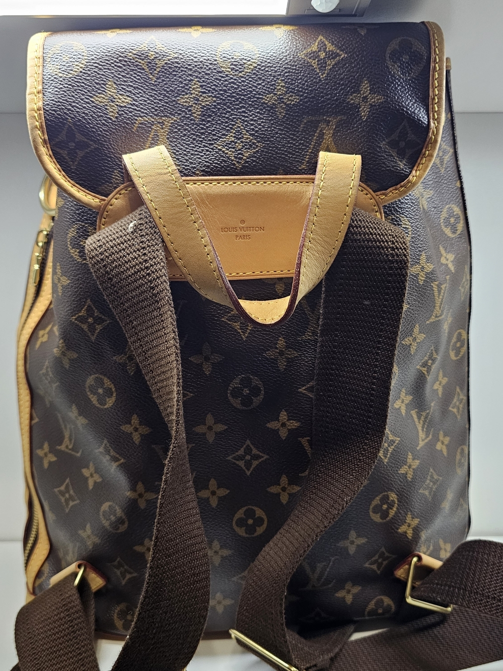 Louis Vuitton Monogram Bosphore Canvas Backpack in Brown and Tan - Picture 7 of 15
